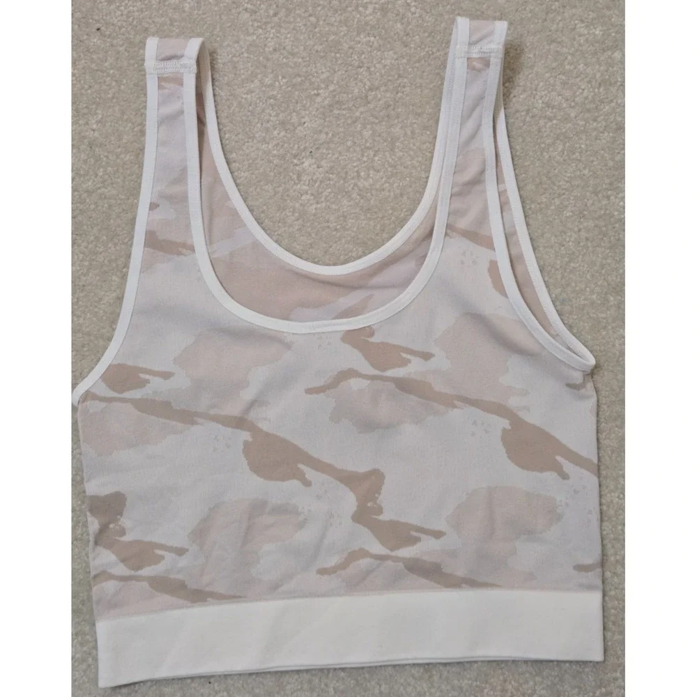 Adidas Intimates Brami Women's M Nude Camo NWT